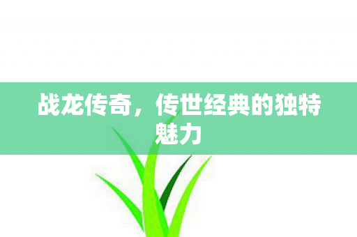战龙传奇,传世经典的独特魅力 战龙传奇,传世经典的独特魅力