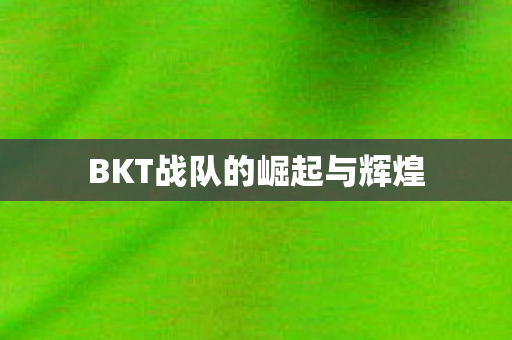 BKT战队的崛起与辉煌 BKT战队的崛起与辉煌