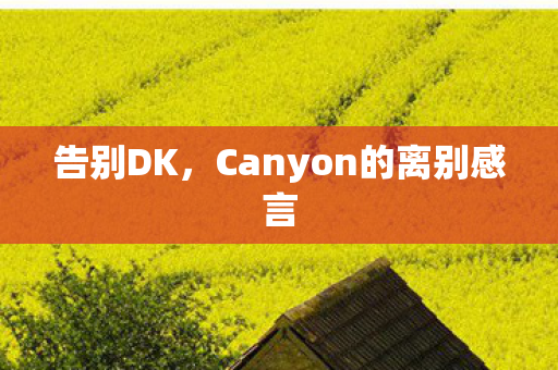 告别DK，Canyon的离别感言