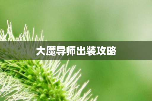 大魔导师出装攻略 大魔导师出装攻略