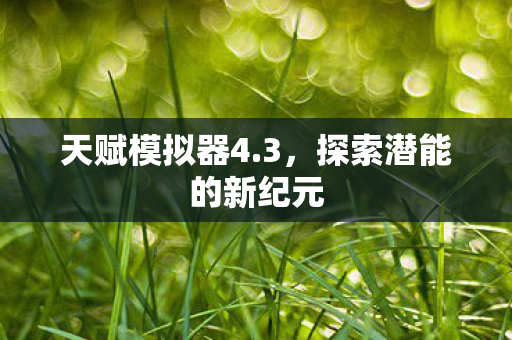 天赋模拟器4.3,探索潜能的新纪元 天赋模拟器4.3,探索潜能的新纪元