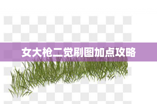 女大枪二觉刷图加点攻略