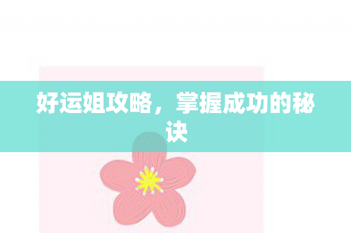 好运姐攻略，掌握成功的秘诀