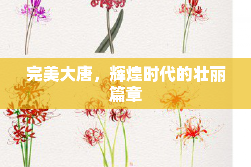 完美大唐,辉煌时代的壮丽篇章 完美大唐,辉煌时代的壮丽篇章