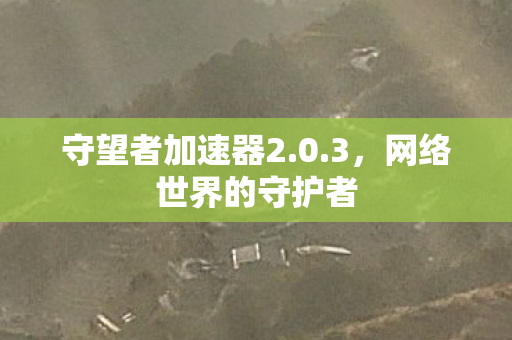 守望者加速器2.0.3，网络世界的守护者