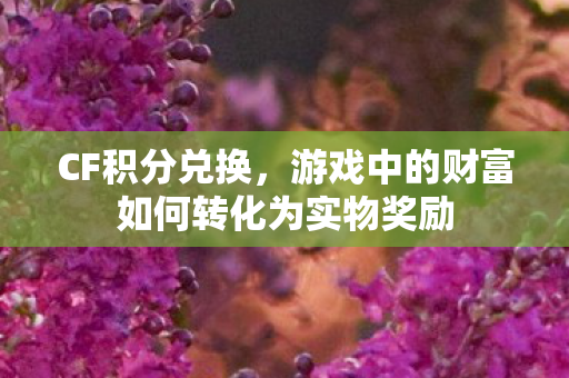 CF积分兑换,游戏中的财富如何转化为实物奖励 CF积分兑换,游戏中的财富如何转化为实物奖励