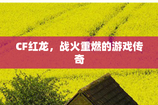 CF红龙，战火重燃的游戏传奇