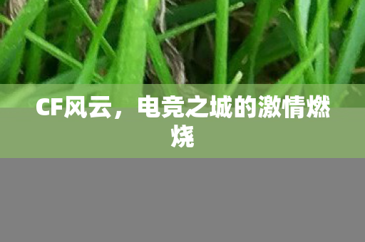 CF风云，电竞之城的激情燃烧