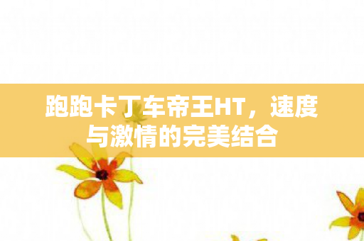 跑跑卡丁车帝王HT，速度与激情的完美结合