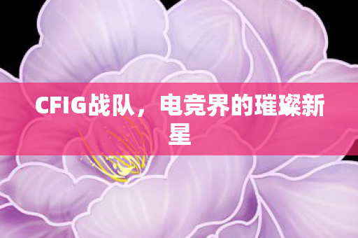 CFIG战队，电竞界的璀璨新星