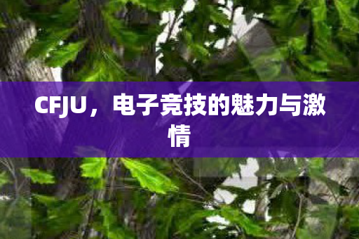 CFJU,电子竞技的魅力与激情 CFJU,电子竞技的魅力与激情