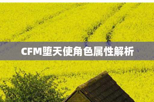 CFM堕天使角色属性解析 CFM堕天使角色属性解析