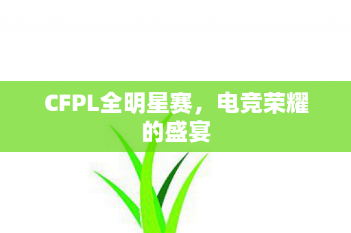 CFPL全明星赛，电竞荣耀的盛宴