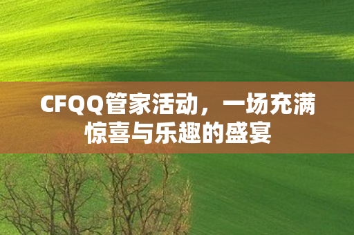 CFQQ管家活动，一场充满惊喜与乐趣的盛宴