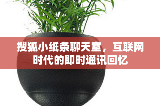 搜狐小纸条聊天室，互联网时代的即时通讯回忆