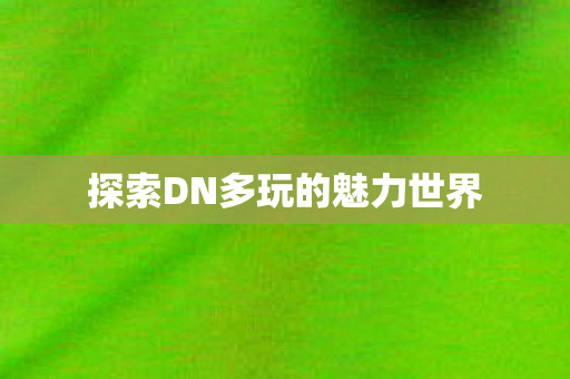 探索DN多玩的魅力世界 探索DN多玩的魅力世界