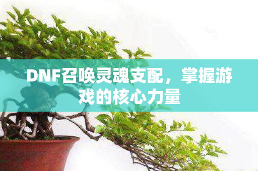 DNF召唤灵魂支配，掌握游戏的核心力量