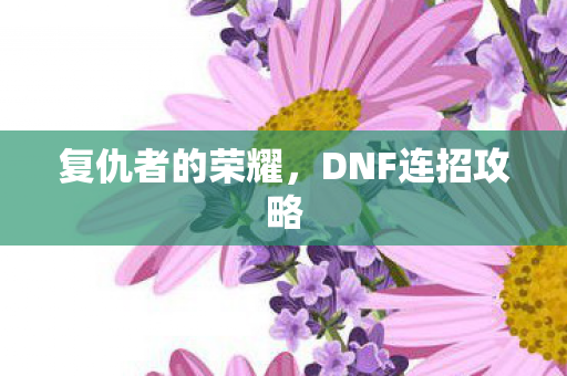 复仇者的荣耀，DNF连招攻略