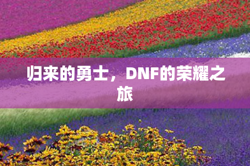 归来的勇士,DNF的荣耀之旅 归来的勇士,DNF的荣耀之旅