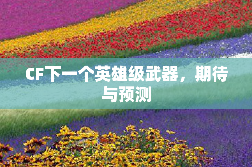 CF下一个英雄级武器,期待与预测 CF下一个英雄级武器,期待与预测