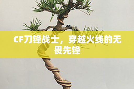 CF刀锋战士，穿越火线的无畏先锋