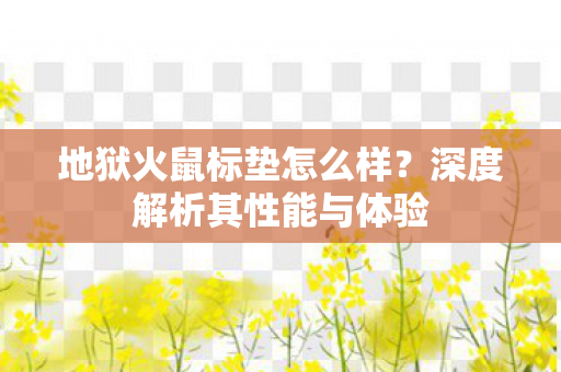 地狱火鼠标垫怎么样？深度解析其性能与体验