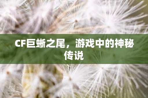 CF巨蜥之尾，游戏中的神秘传说