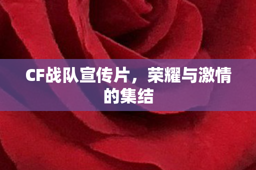 CF战队宣传片,荣耀与激情的集结 CF战队宣传片,荣耀与激情的集结