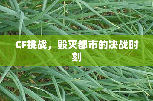 CF挑战，毁灭都市的决战时刻