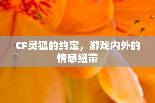 CF灵狐的约定，游戏内外的情感纽带