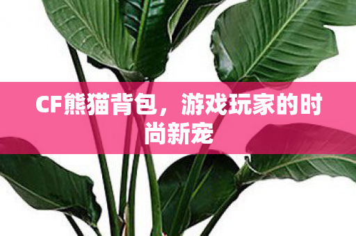 CF熊猫背包,游戏玩家的时尚新宠 CF熊猫背包,游戏玩家的时尚新宠