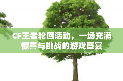 CF王者轮回活动,一场充满惊喜与挑战的游戏盛宴 CF王者轮回活动,一场充满惊喜与挑战的游戏盛宴