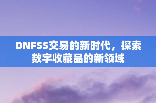 DNFSS交易的新时代，探索数字收藏品的新领域