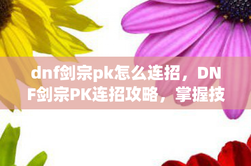 dnf剑宗pk怎么连招，DNF剑宗PK连招攻略，掌握技巧，成为决斗高手