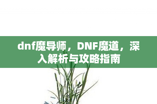 dnf魔导师，DNF魔道，深入解析与攻略指南
