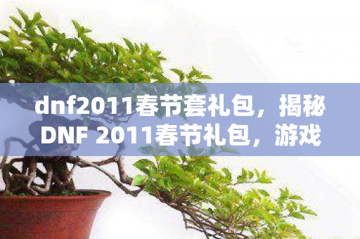 dnf2011春节套礼包,揭秘DNF 2011春节礼包,游戏内外的惊喜与期待 dnf2011春节套礼包,揭秘DNF 2011春节礼包,游戏内外的惊喜与期待