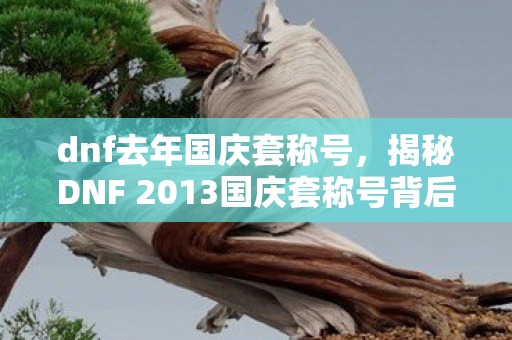 dnf去年国庆套称号，揭秘DNF 2013国庆套称号背后的故事与独特魅力