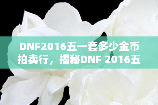 DNF2016五一套多少金币拍卖行,揭秘DNF 2016五一套,全新外观与独特属性引领游戏新风尚 DNF2016五一套多少金币拍卖行,揭秘DNF 2016五一套,全新外观与独特属性引领游戏新风尚