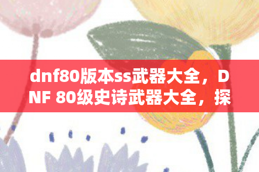 dnf80版本ss武器大全，DNF 80级史诗武器大全，探寻最强武器之旅