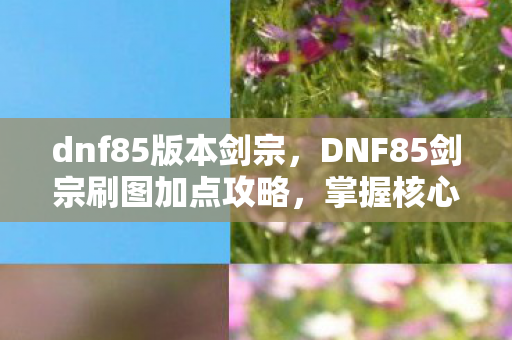dnf85版本剑宗,DNF85剑宗刷图加点攻略,掌握核心技能,轻松应对各种挑战 dnf85版本剑宗,DNF85剑宗刷图加点攻略,掌握核心技能,轻松应对各种挑战