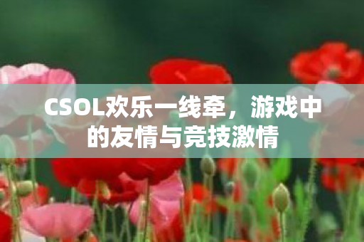 CSOL欢乐一线牵，游戏中的友情与竞技激情