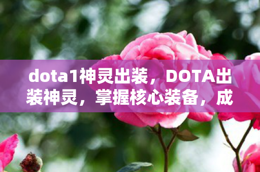 dota1神灵出装，DOTA出装神灵，掌握核心装备，成为不败神话