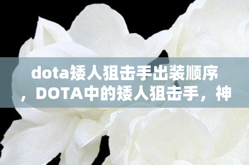 dota矮人狙击手出装顺序，DOTA中的矮人狙击手，神秘而强大的远程杀手