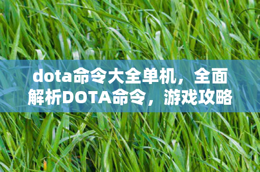 dota命令大全单机,全面解析DOTA命令,游戏攻略与操作技巧 dota命令大全单机,全面解析DOTA命令,游戏攻略与操作技巧