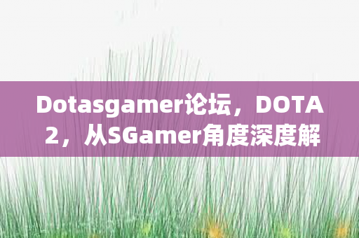 Dotasgamer论坛,DOTA 2,从SGamer角度深度解析 Dotasgamer论坛,DOTA 2,从SGamer角度深度解析