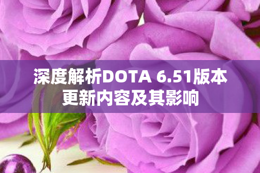 深度解析DOTA 6.51版本更新内容及其影响