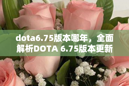 dota6.75版本哪年,全面解析DOTA 6.75版本更新内容,带你领略新版本魅力! dota6.75版本哪年,全面解析DOTA 6.75版本更新内容,带你领略新版本魅力!