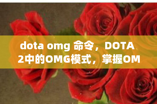 dota omg 命令，DOTA 2中的OMG模式，掌握OMG命令，成为胜利的关键