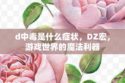 d中毒是什么症状，DZ宏，游戏世界的魔法利器