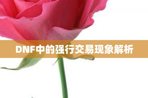 DNF中的强行交易现象解析